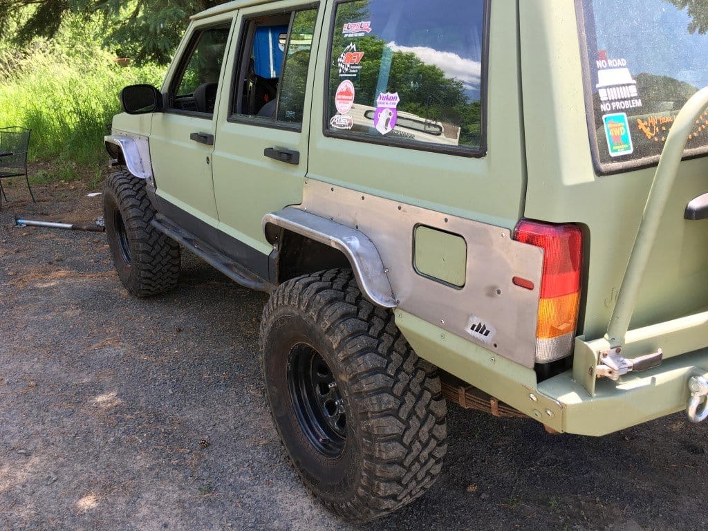 PIT66 Textured Fender Flares For Jeep Cherokee XJ 1984-2001 - 6pc Rivet Style Wheel Cover Set