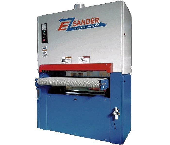 EZ sander single phaser power 37" wide belt for dross removal and steel finishing